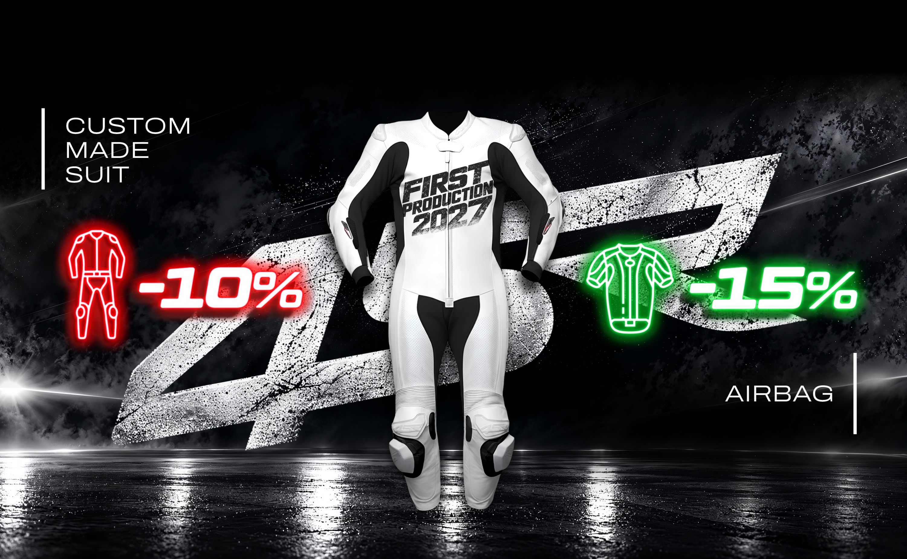 4SR Individual First Production 2027 – sleva 10 % na kombinézu a 15 % na airbag