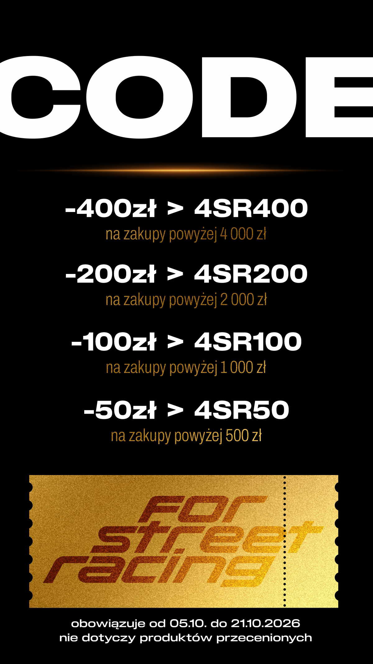 4SR Sale Code